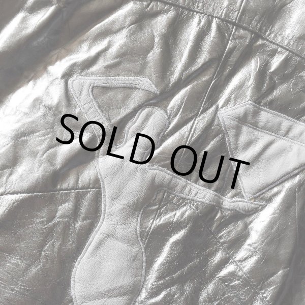 画像13: 1980-90s 銀のレザージャンパー　 表記L  (13)