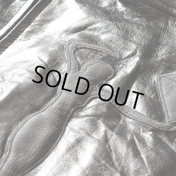 画像9: 1980-90s 銀のレザージャンパー　 表記L  (9)