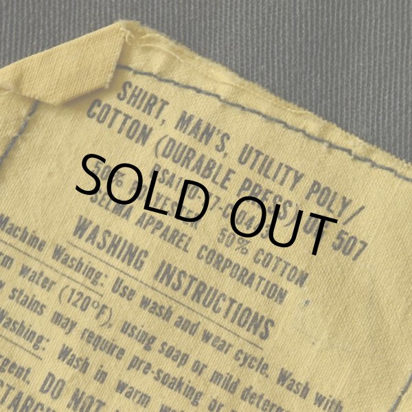 画像5: 1970s US.NAVY SEABEES OG507ユーティリティシャツ　 表記17 1/2×36？  (5)