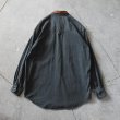 画像2: 1990s BANDANA REPUBLIC 襟レザーコットンシャツ　 表記M  (2)