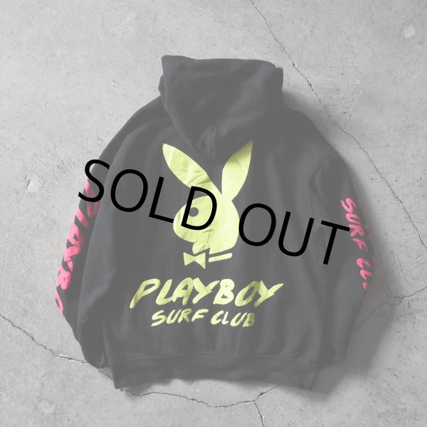 画像2: PLAYBOY SURF CLUB ネオンカラースウェットパーカー　 表記M  (2)