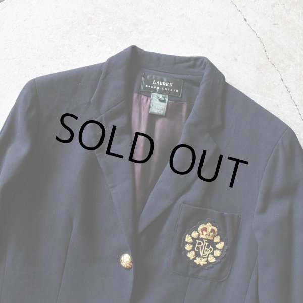 画像4: LAUREN RALPH LAUREN 紺ブレザー　 "MADE IN USA"　 表記8  (4)