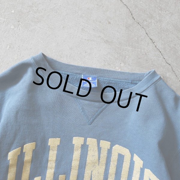 画像4: 1990s Champion 前Vカレッジスウェット　 "MADE IN USA"　 表記L  (4)