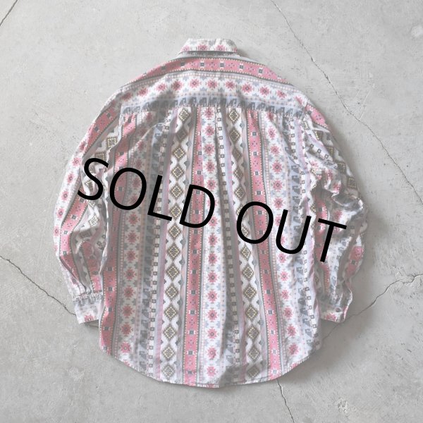 画像2: 1990s WOOLRICH ネイティブ柄BDシャツ　 表記L  (2)