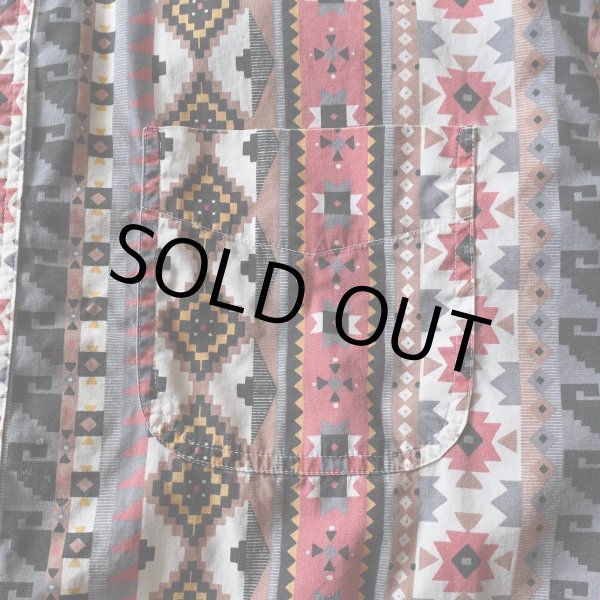 画像6: 1990s WOOLRICH ネイティブ柄BDシャツ　 表記L  (6)