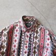 画像4: 1990s WOOLRICH ネイティブ柄BDシャツ　 表記L  (4)