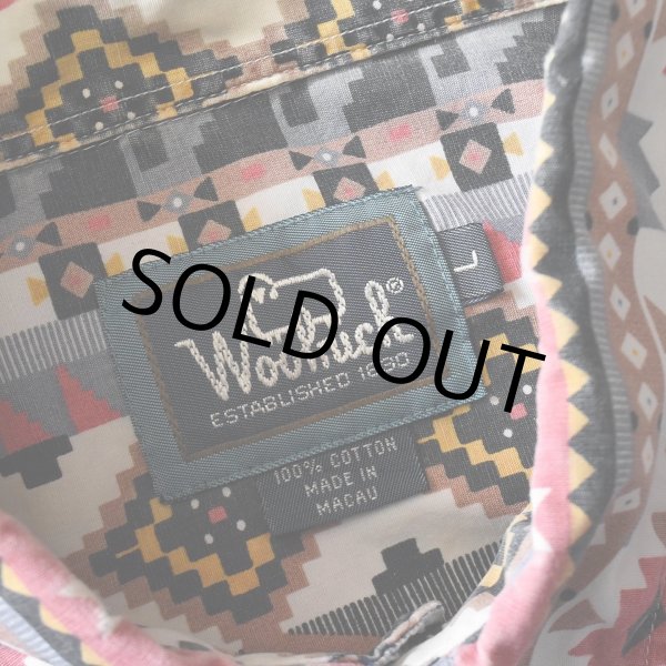 画像3: 1990s WOOLRICH ネイティブ柄BDシャツ　 表記L  (3)