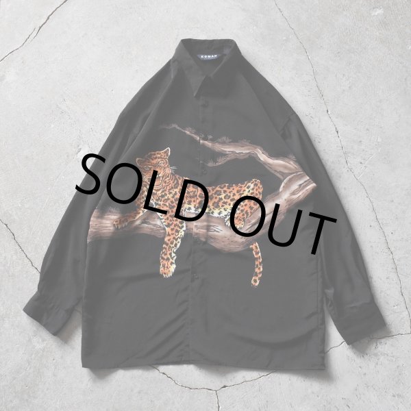 画像2: KOMAN SPORT 豹ポリエステルシャツ　 表記L  (2)