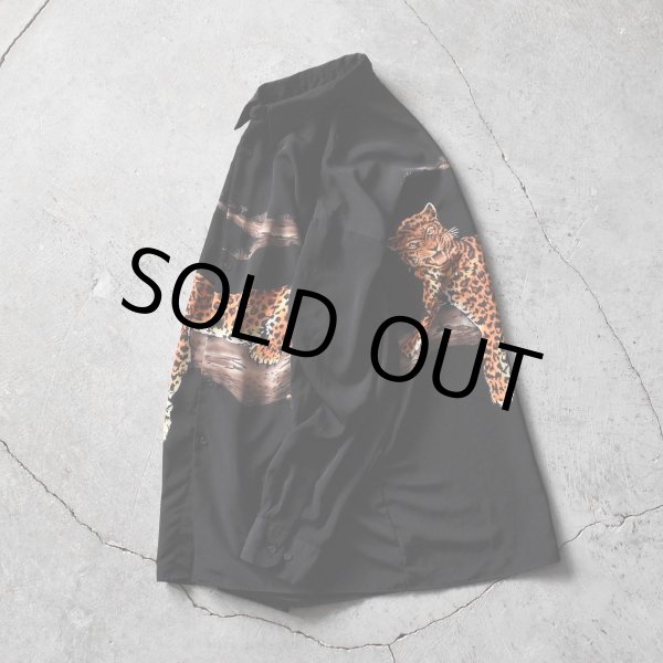 画像1: KOMAN SPORT 豹ポリエステルシャツ　 表記L  (1)