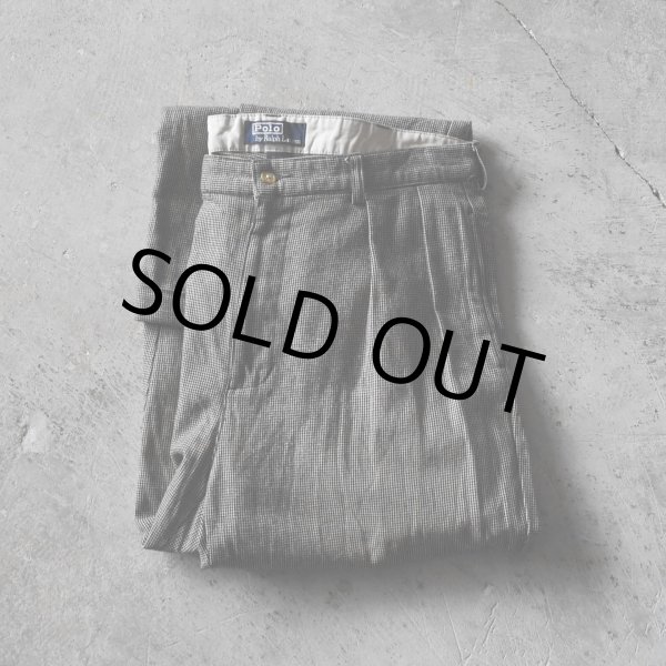 画像1: Polo by Ralph Lauren 千鳥格子2タックパンツ　 表記W36 L32  (1)