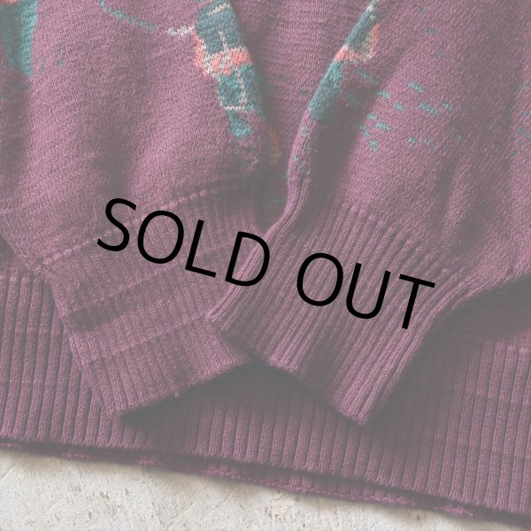 画像6: 1990s ORVIS フィッシング柄コットンセーター　 "MADE IN USA"　 表記L  (6)