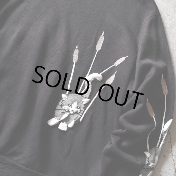 画像9: 1980s ねご 発泡プリントスウェット　 実寸L  (9)