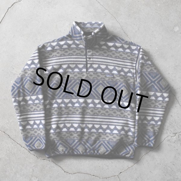 画像1: 1990s Patagonia サルティーヨ柄シンチラフリーススナップT　 "MADE IN USA"　 表記L  (1)