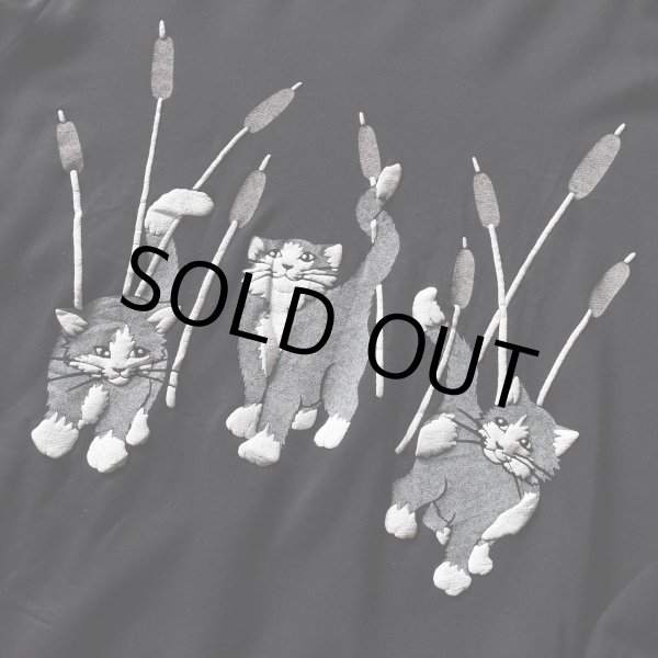 画像5: 1980s ねご 発泡プリントスウェット　 実寸L  (5)