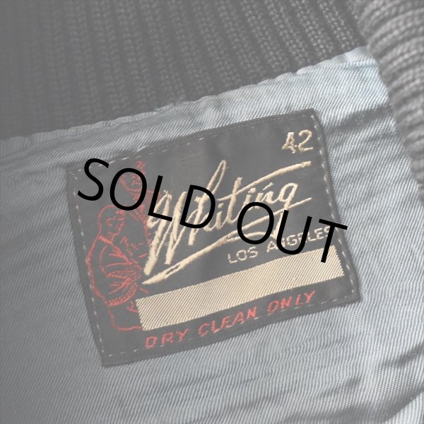 画像4: 1970s WHITING 袖レザースタジャン　 "MADE IN USA"　 表記42  (4)