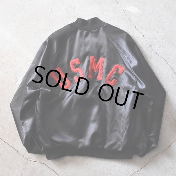 画像1: 1980-90s USMC ナイロンサテンジャケット　 "MADE IN USA"　 表記XL  (1)