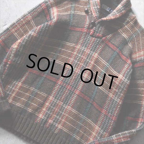 画像6: Polo by RalphLauren ショールカラーウールニットセーター　 表記L  (6)