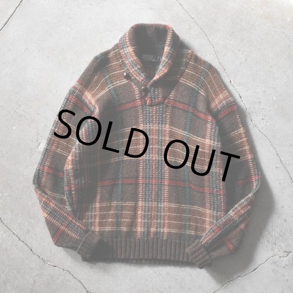 画像1: Polo by RalphLauren ショールカラーウールニットセーター　 表記L  (1)