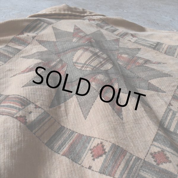 画像10: 1970s KENNINGTON プリントコーデュロイシャツ　 表記L  (10)