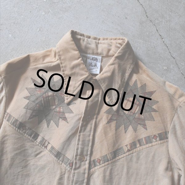 画像4: 1970s KENNINGTON プリントコーデュロイシャツ　 表記L  (4)
