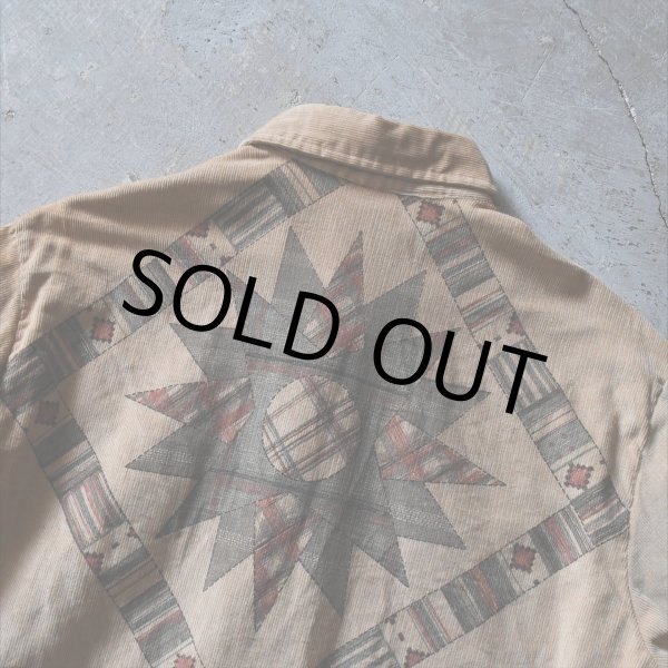 画像9: 1970s KENNINGTON プリントコーデュロイシャツ　 表記L  (9)