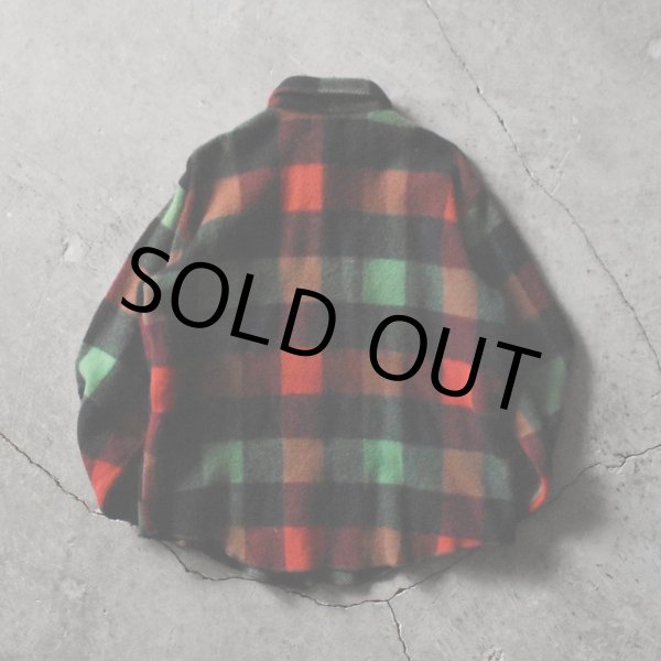 画像2: 1960s MELTON ウールシャツ　 "MADE IN USA"　 実寸L  (2)