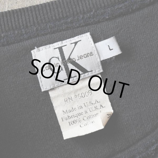 画像2: 1990s CALVIN KLEIN ロゴスウェット　 "MADE IN USA"　 表記L  (2)