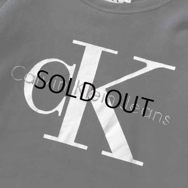 画像4: 1990s CALVIN KLEIN ロゴスウェット　 "MADE IN USA"　 表記L  (4)