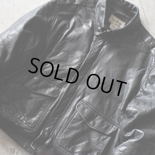 画像4: 1990s L.L.Bean A-2 TYPE レザージャケット　 "MADE IN USA"　 表記L  (4)