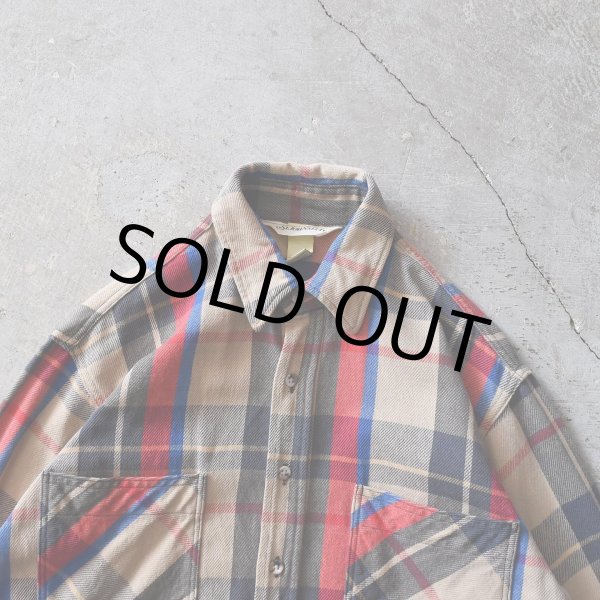 画像4: 1990s ST JOHN'S BAY ヘビーネルシャツ　 "MADE IN USA"　 表記M-TALL  (4)