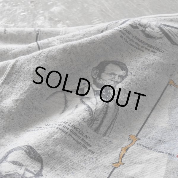 画像15: 1990s ART UNLIMITED アメリカ南北戦争 総柄スウェット　 実寸L  (15)