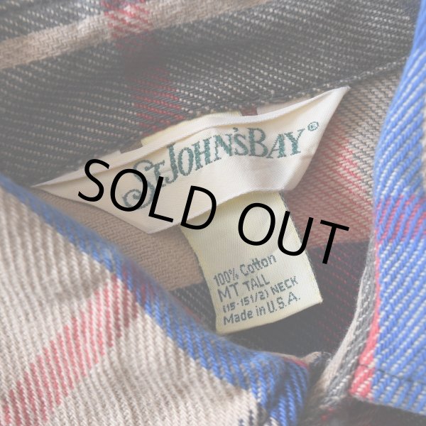 画像3: 1990s ST JOHN'S BAY ヘビーネルシャツ　 "MADE IN USA"　 表記M-TALL  (3)