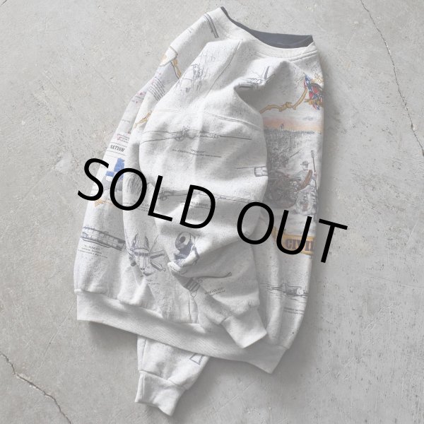 画像12: 1990s ART UNLIMITED アメリカ南北戦争 総柄スウェット　 実寸L  (12)