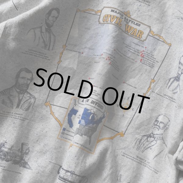 画像14: 1990s ART UNLIMITED アメリカ南北戦争 総柄スウェット　 実寸L  (14)