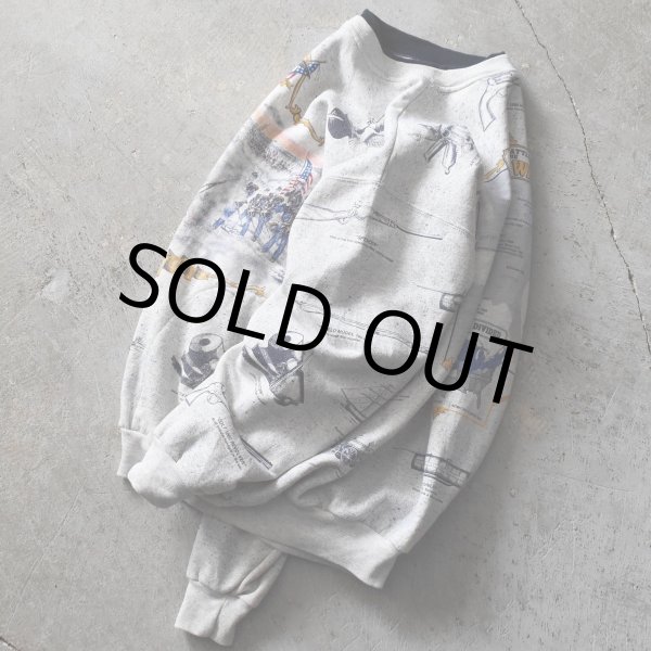 画像10: 1990s ART UNLIMITED アメリカ南北戦争 総柄スウェット　 実寸L  (10)