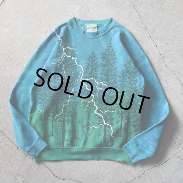 画像1: 1990s LOCAL COLOR 総柄アートスウェット　 "MADE IN USA"　 表記XL  (1)