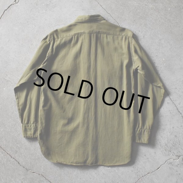 画像2: 1940s BSA BOY SCOUTS マチ付きシャツ　 "チェンジボタン"　 実寸ML  (2)