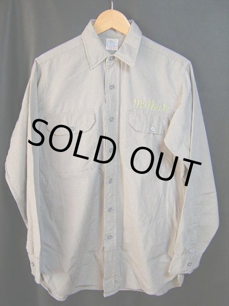 画像1: 1960s【SIMPSON'S】チェーン刺繍マチ付シャツ (1)