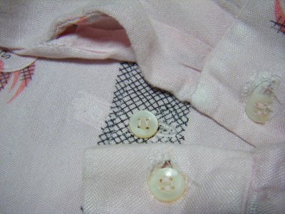 画像3: 1950s【McGREGOR】フラミンゴ総柄レーヨンシャツ　黒ピンク
