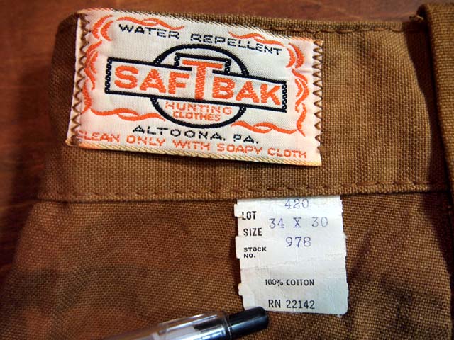 1970s【SAFTBAK】ハンティングパンツ W34 - 古着屋HamburgCafe
