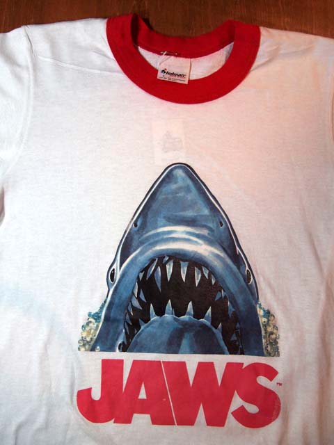 ② jaws tシャツ  ジョーズ　映画　ビンテージ　L リンガー