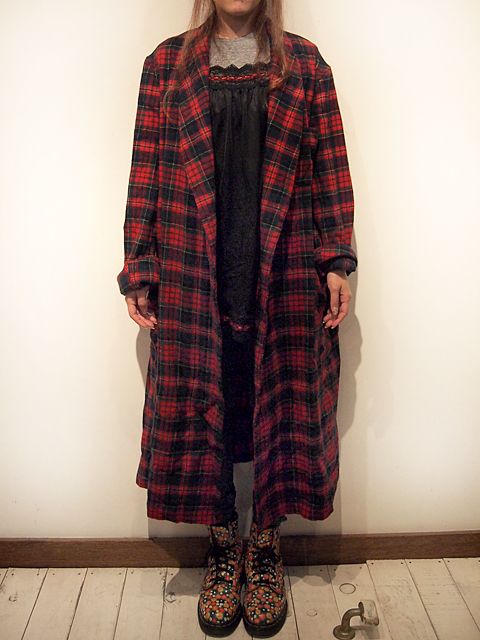 PENDLETON ペンドルトン ウールチェックガウンレッド 60s 70s