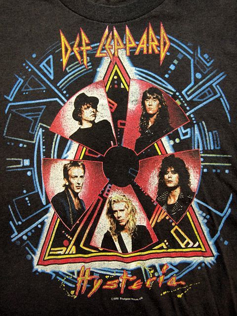 1980s〝Def Leppard〟HysteriaバンドTシャツ - 古着屋HamburgCafe