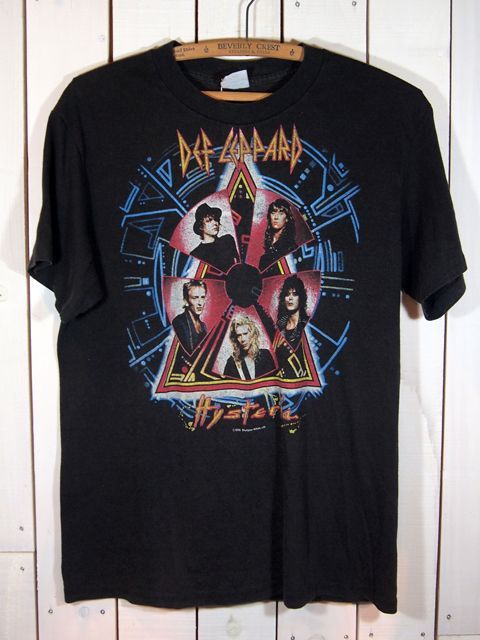 1980s〝Def Leppard〟HysteriaバンドTシャツ - 古着屋HamburgCafe