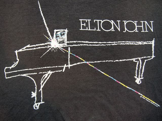 1980s?ELTON JOHN?86/87年ツアーTシャツ - 古着屋HamburgCafe