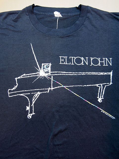 1980s?ELTON JOHN?86/87年ツアーTシャツ - 古着屋HamburgCafe