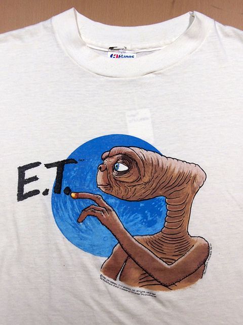 80s E.T. プリントTシャツ　ムービーTee