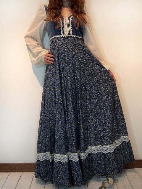 Gunne Sax ガンネサックス ワンピース 古着屋hamburgcafe