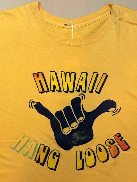 1970sHAWAIIハングルーズTシャツ
