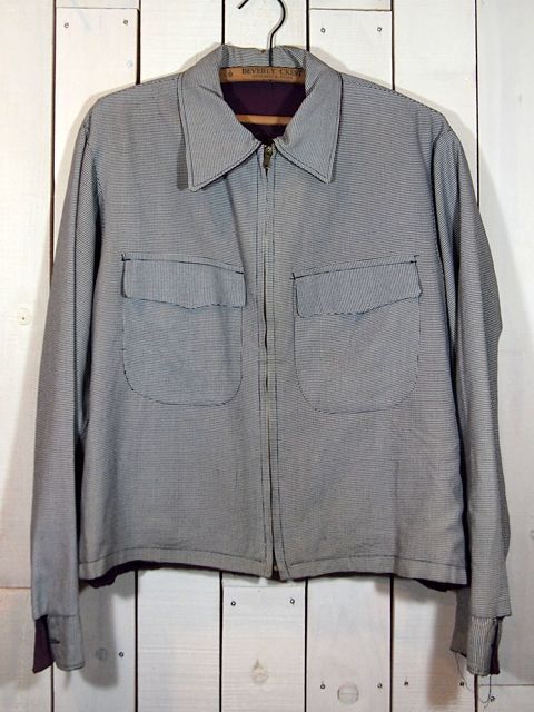 50S 60s WEATHERCREST リバーシブルギャバジャン キルティング